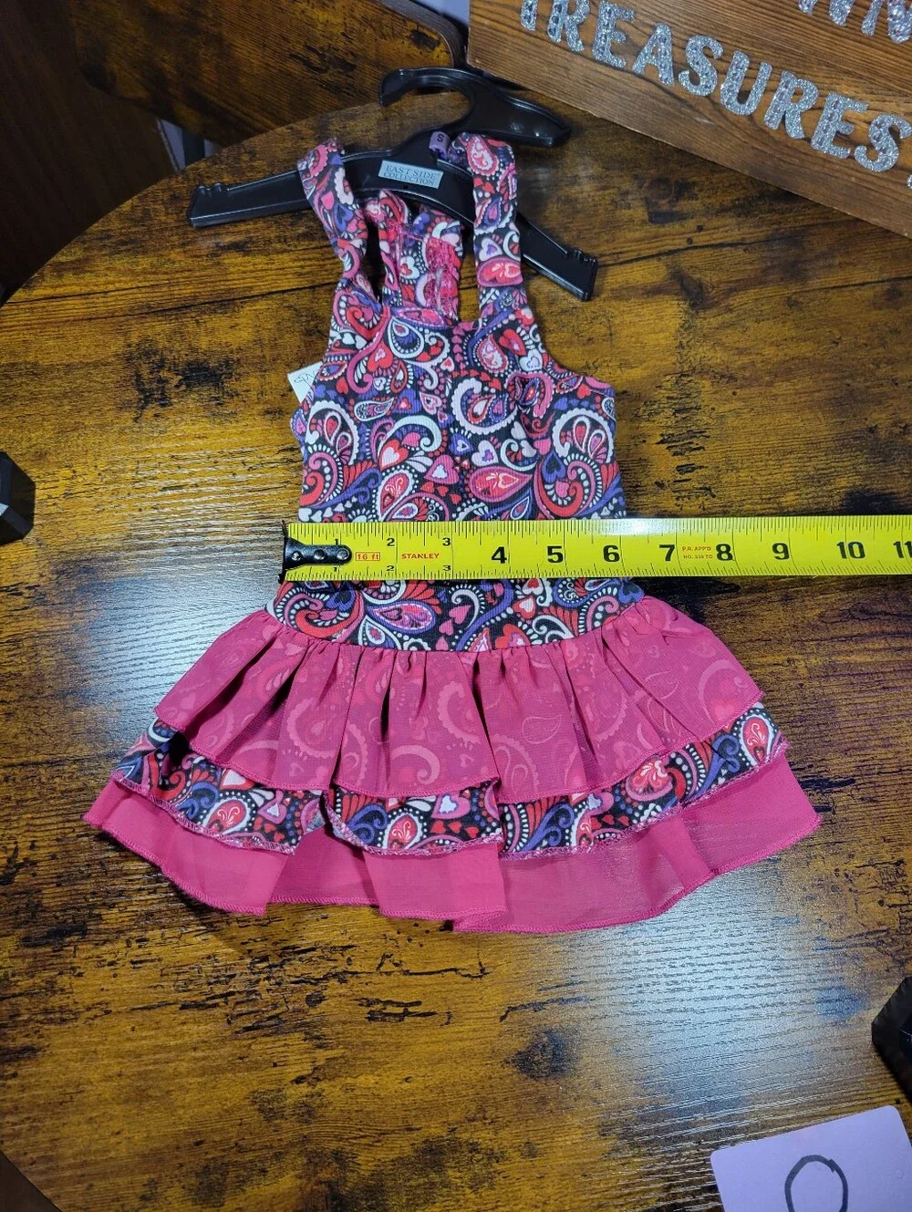 Eastside Collection Retro Paisley Pink Ruffle Sundress size small